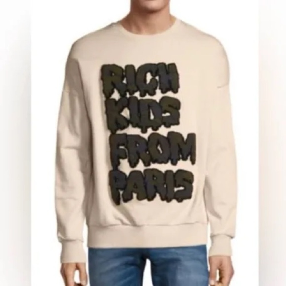 Eleven Paris Sweatshirt with Camoflauge Graphic Design Rich Kids from Paris, XXL
